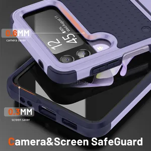 Customisable Luxury Shockproof PC Phone Case Designed For Samsung Galaxy Z Flip 4 With Folding Screen