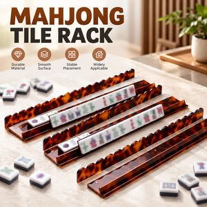 Poussoir magnétique en acrylique multicolore pour Mahjong, règle à bords festonnés pour jeux de Mahjong américain, accessoire durable - Product Image 4