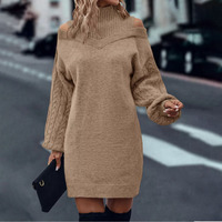 Hochwertiger Damen-Pullover mit Langen Ärmeln, Locker Geschnitten, Weich Gestrickt, Knitterfrei, Einfarbig, Warm für den Winter, Neue Herbstkollektion