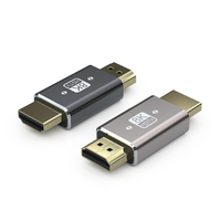 JILIAN nouvel adaptateur haute définition femelle à femelle 180 degrés ordinateur portable TV/moniteur d'ordinateur Mini adaptateur en alliage d'aluminium 8K