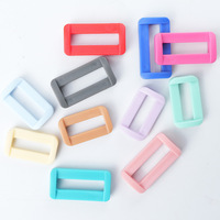 Boucle de fixation rectangulaire arrondie en plastique pour sangle de sac à dos, bagages, accessoires de connexion pour sangles de fixation