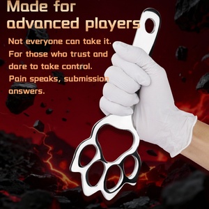 Linda pala de metal con diseño de pata para palmadas, juguete BDSM para disciplina sexual a largo plazo, pala para palmadas en el trasero, juguete sexual fetiche para juegos de sumisión en pareja - Product Image 5