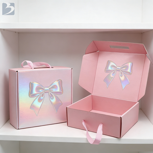 Boîtes en <span class=keywords><strong>carton</strong></span> personnalisées de grande taille pour emballer des sweats à capuche, des vêtements, des chapeaux, des chaussures, des colis en <span class=keywords><strong>carton</strong></span> ondulé pour l'expédition, des boîtes d'emballage roses - Product Image 2