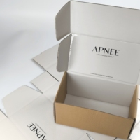 Boîtes en carton recyclables avec logo de marque personnalisé, impression couleur, boîtes d'emballage en carton ondulé épaissi, échantillons gratuits.