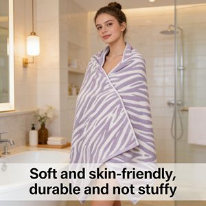 ผ้าขนหนูชายหาดผ้าฝ้ายแจ็คการ์ดแบบหนาพิเศษ ทนทานต่อน้ำทะเล ไม่ซีดจาง ผ้าขนหนูอาบน้ำ ป้องกันทราย ใช้ได้หลากหลาย สำหรับชายหาด ตั้งแคมป์ ปิกนิก - Product Image 5