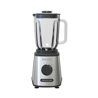 Blender de table électrique 450 W, pot en verre de 1,5 L, lames en acier inoxydable à 4 feuilles, contrôle à 4 vitesses, multifonction, broyage, usage domestique
