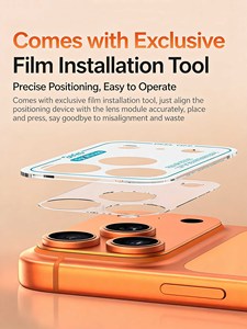 ฟิล์มกันรอยเลนส์กล้อง Benks All-in-One สำหรับ iPhone 17 Pro Series ป้องกันรอยนิ้วมือแบบด้าน ครอบคลุมเต็มพื้นที่ ผลิตจากวัสดุ PET - Product Image 2