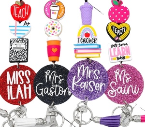 Personalized Acrylic <b>Lanyard</b> Engraved <b>Teacher</b> <b>Lanyard</b> Badge Holder Breakaway <b>Lanyard</b> <b>Teacher</b> Gift Custom Keychain <b>Lanyard</b> - Product Image 1