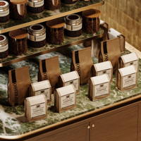 Comptoir de bar en verre moderne et personnalisé pour café, vitrine de présentation avec éclairage LED pour la décoration intérieure de café et de pâtisserie