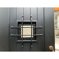 Ventana Arqueada de Hierro Forjado de Diseño Clásico para Puertas de Entrada de Casas, Herrajes de Latón