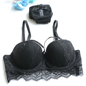 Wholesale Luxury Lingeries Femme Sexy Lace <b>Thick</b> Pad Anti-sagging Underwear <b>Bra</b> for Women Push-up - Product Image 4