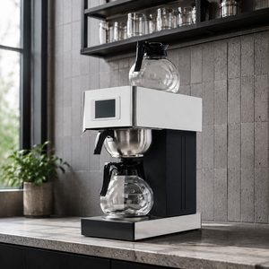 Machine à café filtre commerciale à double carafe, remplissage d'eau automatique et manuel, 120V <span class=keywords><strong>1610W</strong></span> - Product Image 3