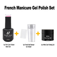 Kit de vernis à ongles en gel uv manucure française facile à appliquer en gros d'usine