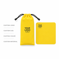 Pochette à cordon en microfibre pour lunettes avec kit de chiffon de nettoyage assorti pour l'entretien quotidien, logo personnalisé, vente en gros de pochettes