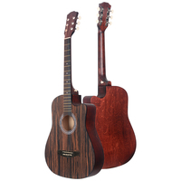 China Factory 38 Inch Acoustic Guitar Wholesale Musical Instrument for Sale 6 String Guitars Cheap Ebony Guitars