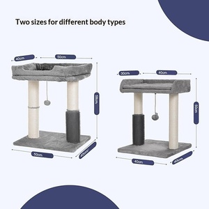 ต้นไม้แมวแบบครบชุดจากโรงงานพร้อมบ้านแมว แพลตฟอร์มขนาดใหญ่ ฐานมั่นคง หอคอยขนาดเล็ก เฟอร์นิเจอร์สำหรับสัตว์เลี้ยง ขายส่ง OEM - Product Image 2