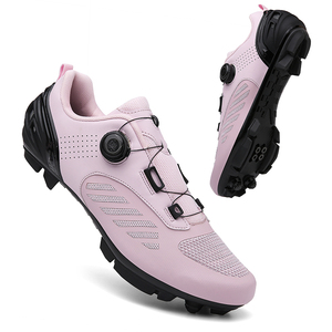 Chaussures de cyclisme sur <span class=keywords><strong>route</strong></span> pour femmes, roses, respirantes, perforées, spécialisées en course en extérieur - Product Image 4
