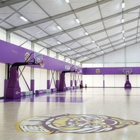 Marquee de sport en plein air sur mesure avec toit transparent pour compétition de badminton