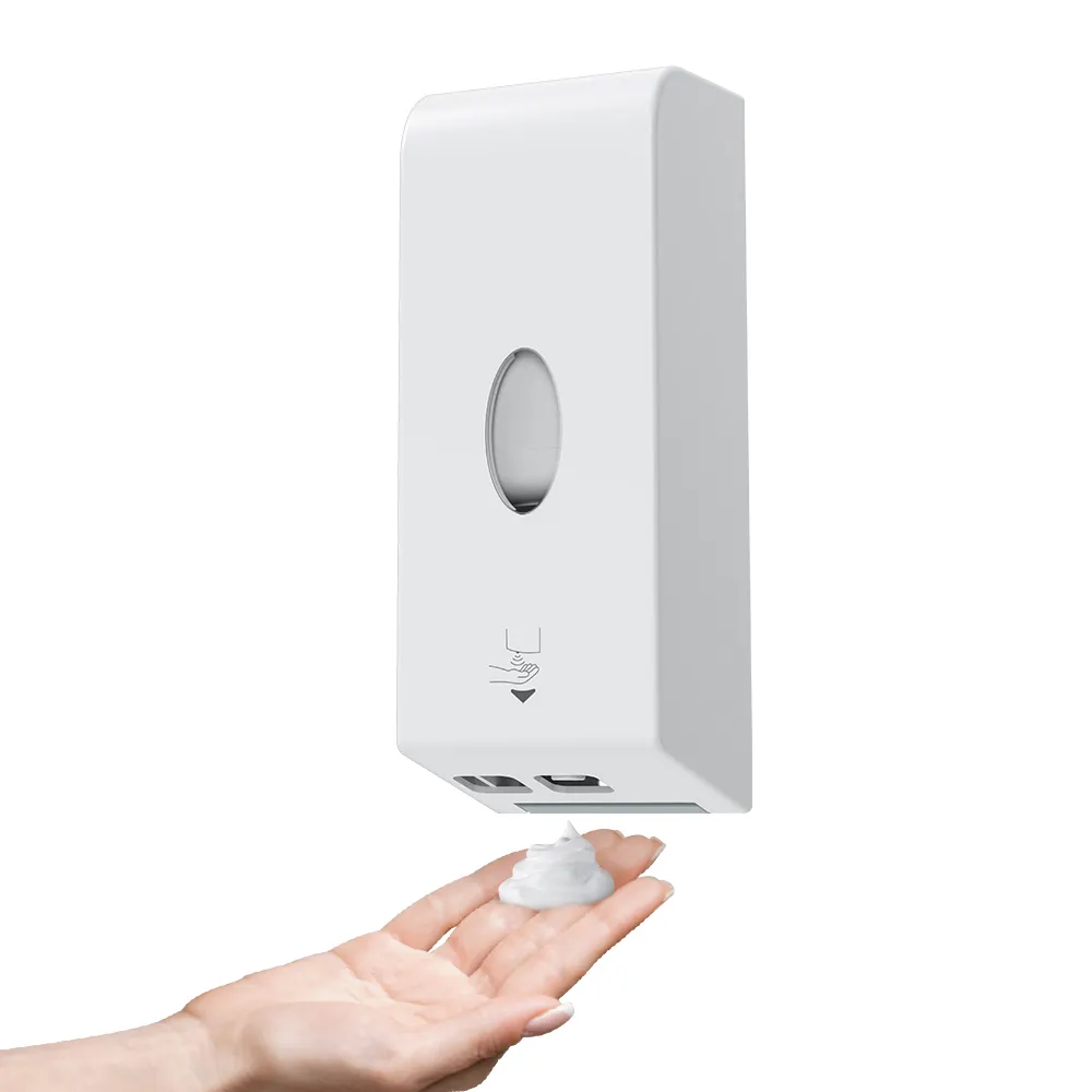Otomatik ticari sabunluk duvara montaj iş ev banyo için 1000ml Touchless dağıtıcılar köpük sabun ve el dezenfektanı