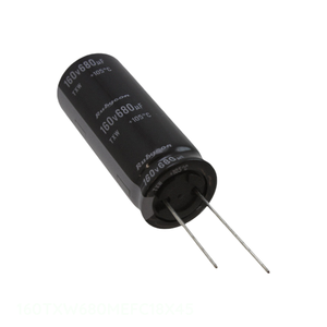 ตัวเก็บประจุแบบ Through Hole รุ่น 160TXW680MEFC18X45 ความจุ 680 ไมโครฟารัด  วัสดุอะลูมิเนียม  ค่าความจุ 680UF  ความคลาดเคลื่อน 20% แรงดัน 160V  แบบ Radial - Product Image 1