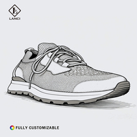Fabricant de baskets LANCI, chaussures de luxe pour hommes, baskets personnalisées respirantes en tricot, chaussures personnalisées avec logo, baskets de créateurs de luxe