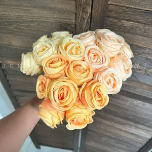 Bouquet de roses artificielles Junheyuan, branche unique, décoration de mariage et de maison, ornement floral artistique - Product Image 3