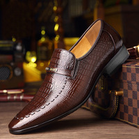 Nouveautés : Mocassins en cuir décontractés pour hommes, motif alligator, imperméables, respirants, légers et antidérapants pour l'automne
