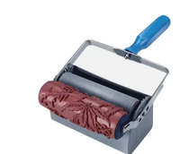 Machine de peinture double couleur en plastique avec rouleau de peinture en caoutchouc souple outil de bricolage