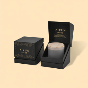 AIKUN Glass Jar Scented <b>Candle</b> Soy Wax Aromatherapy Gift Box Packaging Custom Logo Private Label OEM Wholesale - Product Image 5
