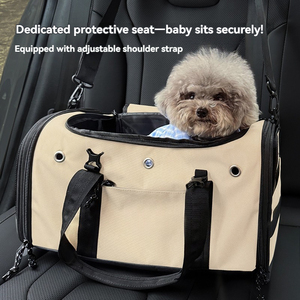 Sac de transport pour animaux de compagnie, sac de voyage souple pour chat et <span class=keywords><strong>chien</strong></span>, s'adapte sous le siège d'<span class=keywords><strong>avion</strong></span>, hauteur 24 cm, maille respirante, offre d'usine - Product Image 4