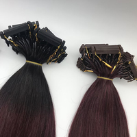 Vente en gros de cuticule alignée 100% cheveux humains purs et vierges russes Extension de cheveux 6D droits à 5 rangées de toutes les couleurs