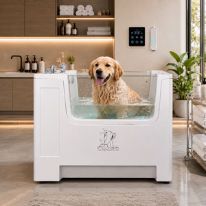 Baignoire <span class=keywords><strong>Spa</strong></span> pour Chien Luxe, Spacieuse, en Acrylique, avec Hydro-Massage et Bain Profond - Product Image 1
