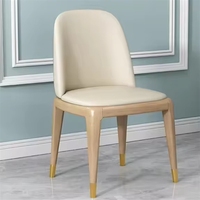 Chaises de salle à manger en cuir nordique, design moderne et luxueux, vente flash VL, bois massif