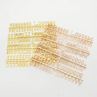 Lettres en plastique couleur or argent Rose or pour tableau de lettres en feutre modifiable
