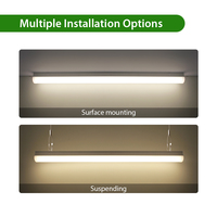 Tube LED étanche IP66 20W/40W/60W, 3 puissances et 3 températures de couleur, idéal pour supermarchés, garages, ateliers, entrepôts, certifié UL DLC Premium