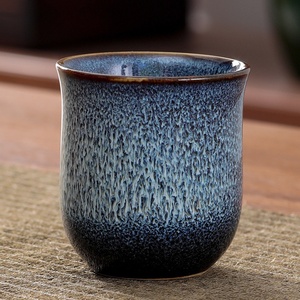 Gran oferta, taza de té de porcelana Retro de 130Ml, taza de café mate hecha a mano al horno, taza de maestro familiar para casa de té, té de Kung Fu chino - Product Image 1