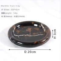 Bol à fruits en marbre cultivé sur mesure, plateau à collations en pierre artificielle / planche à fromage / centre de table moderne et léger pour villa