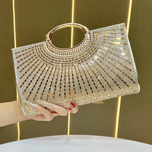 PLAYMAX Nouvelle Pochette de Soirée Classique pour Mariage, Demoiselle d'honneur, Fête, Banquet, Forme Carrée Horizontale, Capacité 1L, Téléphone, Carte d'identité - Product Image 4