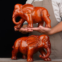 Sculpture d'éléphant en bois de teck à prix d'usine bon marché