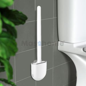 Brosse de nettoyage WC en silicone à deux sections avec manche en plastique TPR souple, offre spéciale - Product Image 6