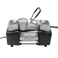 Compresseur d'air miniature portable 12V à double cylindre, pompe électrique ABS, gonfleur de pneus électrique, outils pour voiture
