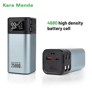 Kara Manda, gran oferta, Banco de energía para portátil de gran capacidad, carga rápida, Banco Mini de energía portátil, cargador móvil con Cables de carga