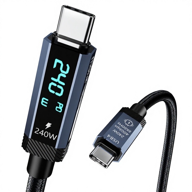 High Speed 40Gbps USB C to USB C Cable 240W PD Fast Charger 8K Video Cord for MacBook for iPad for Samsung for Galaxy Note