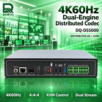 Boîtier tout-en-un 4K60Hz avec encodeur-décodeur distribué double moteur, gestion KVM, redondance optique 4:4:4 et contrôle centralisé