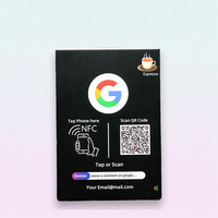 Support personnalisé en PVC acrylique pour avis Google et menu avec QR code NFC