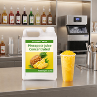HENGZHI 2.5KG Konsentrat Jus Nanas Bahan Dasar Minuman Buah untuk Bubble Tea, Teh Buah, Smoothie, dan Koktail