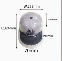Kotak Snapcap Logo kustom MOQ rendah topi bisbol murah kotak Mailer kertas dengan topi jendela kotak hadiah kemasan dengan desain Anda Prin