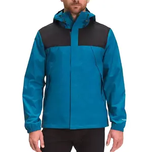 Factory Supplier Men's Waterproof Rain Jacket Outdoor Lightweight Rain Shell Coat for Hiking Golf and Travel