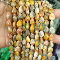 Perles de pierres précieuses naturelles en forme de goutte d'eau, perles en cristal multicolores en forme de goutte d'eau pour la fabrication de bijoux, bracelet DIY, collier, vente en gros