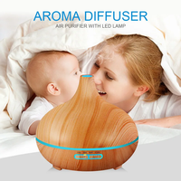 Mini diffuseur d'arôme de bureau LED lampe de nuit chaude humidificateur d'air à ultrasons effet aux chandelles Rechargeable écologique nouveau